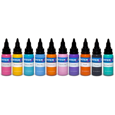 Komplettset von 10 Intenze Ink Ink Pastel Farben je 30ml (1oz)